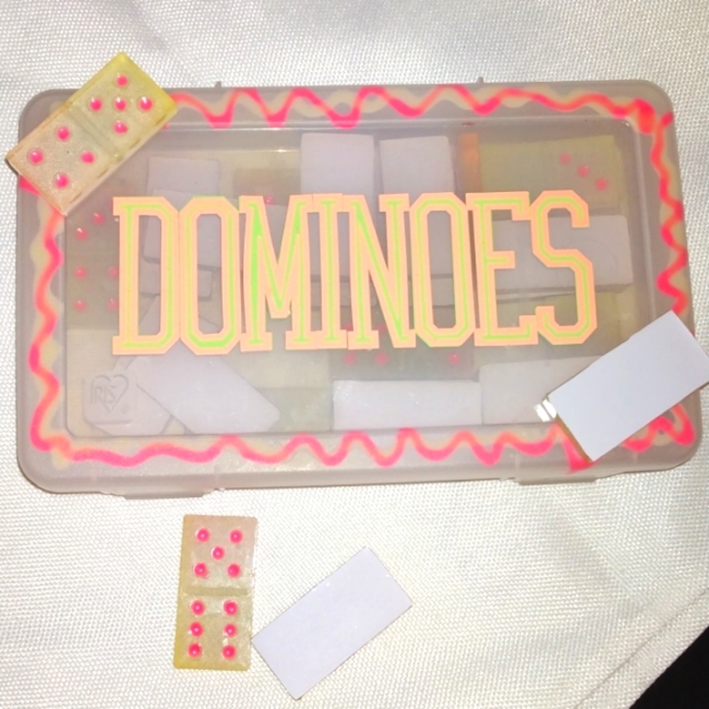 Night time game of Dominoes anyone??? Glow in the dark!!
